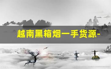 越南黑箱烟一手货源-越南产的香烟怎样才能买到