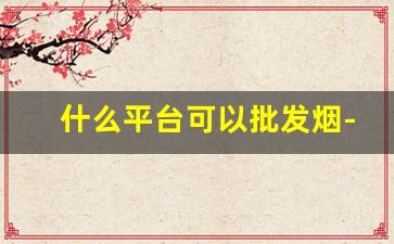 什么平台可以批发烟-个人在哪里能批发烟