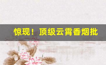 惊现！顶级云霄香烟批发“灯火通明”