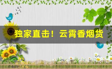 独家直击！云霄香烟货源批发网站“掉头鼠窜”
