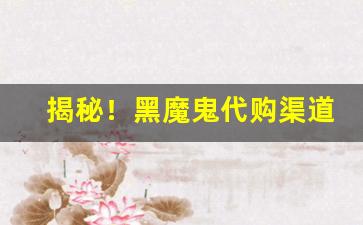 揭秘！黑魔鬼代购渠道“报仇雪耻”