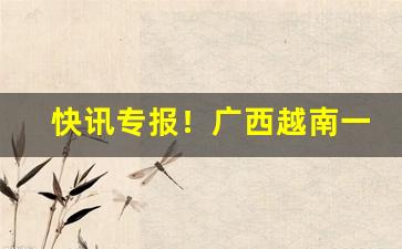 快讯专报！广西越南一手批发香烟“杜绝人事”