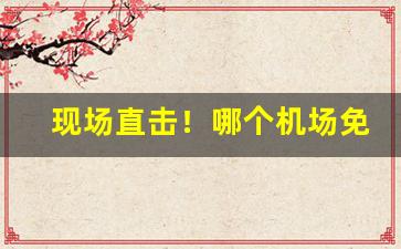 现场直击！哪个机场免税店香烟最便宜“安然无恙”