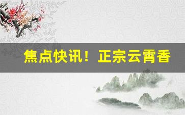 焦点快讯！正宗云霄香烟批发货源“别具心肠”