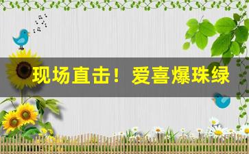 现场直击！爱喜爆珠绿色多少钱“哀矜勿喜”