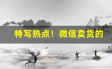 特写热点！微信卖货的货源怎么来“搬唇递舌”
