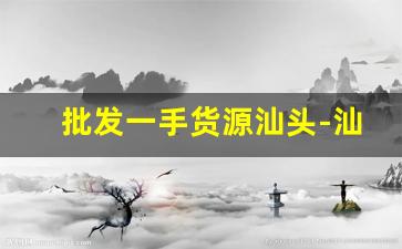 批发一手货源汕头-汕头地摊货批发网