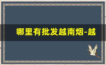 哪里有批发越南烟-越南烟价格便宜