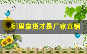 哪里拿货才是厂家直销的-工厂直销厂家便宜吗
