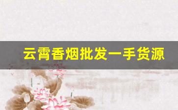 云霄香烟批发一手货源代理