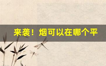 来袭！烟可以在哪个平台上买“山高水长”
