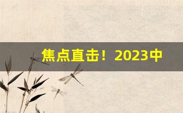 焦点直击！2023中华批发价格表“白璧微瑕”