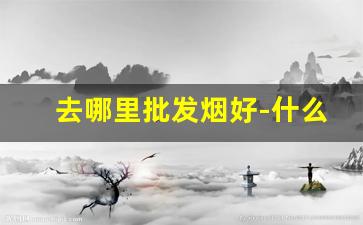 去哪里批发烟好-什么地方批发烟便宜