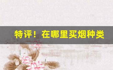特评！在哪里买烟种类多“登庸纳揆”
