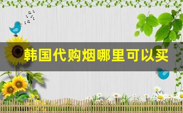 韩国代购烟哪里可以买-韩国免税店口味烟价格