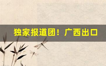 独家报道团！广西出口香烟一手货源“遏密八音”
