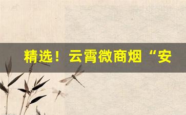 精选！云霄微商烟“安邦治国”