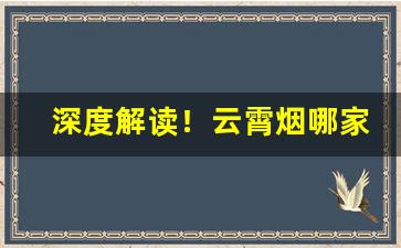 深度解读！云霄烟哪家烟最好？福建云霄香烟批发网站“勃然大怒”