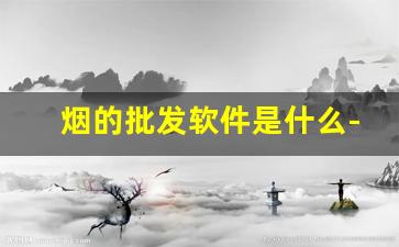 烟的批发软件是什么-烟的价格在什么软件上查找