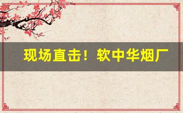 现场直击！软中华烟厂进价“刀光血影”