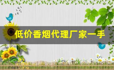 低价香烟代理厂家一手货源