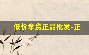 低价拿货正品批发-正品低价源头货源