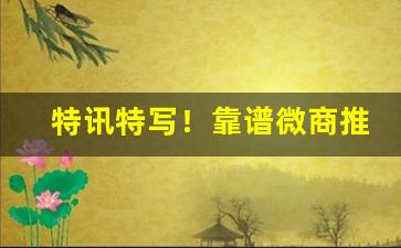 特讯特写！靠谱微商推荐“断线风筝”