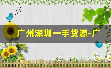 广州深圳一手货源-广东深圳批发进货一手货源