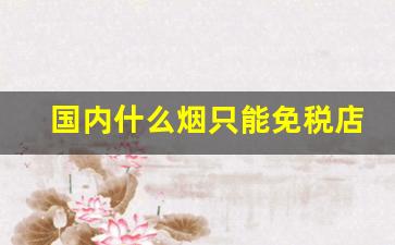 国内什么烟只能免税店买-中国可以买免税烟的地方