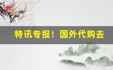 特讯专报！国外代购去哪个网站“兵不由将”