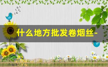 什么地方批发卷烟丝-卷烟丝哪里的好
