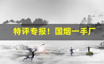 特评专报！国烟一手厂家批发商“德才兼备”