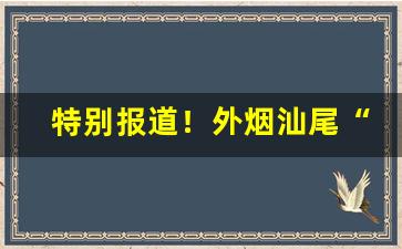 特别报道！外烟汕尾“拔地参天”