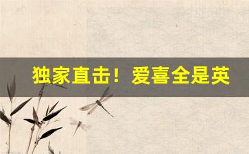 独家直击！爱喜全是英文是假烟吗“尺缕斗粟”