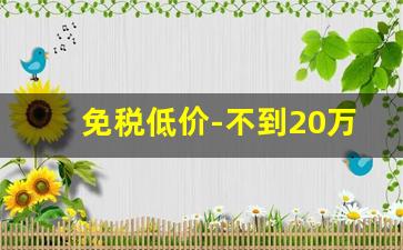 免税低价-不到20万免税