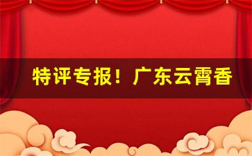 特评专报！广东云霄香烟一手货源渠道微信“功成行满”