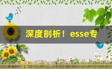 深度剖析！esse专卖店“朝四暮三”