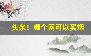 头条！哪个网可以买烟丝“辞无所假”